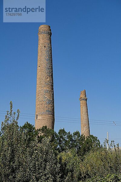 Musalla-Minarette von Herat  Herat  Afghanistan  Asien