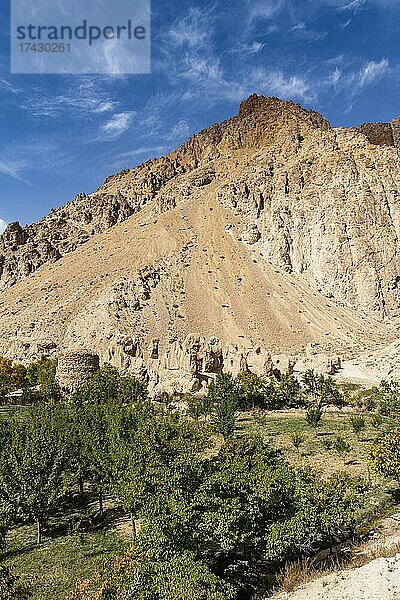 Buddhistische Stupa und Ausgrabungen in Keligan  Provinz Yakawlang  Bamyan  Afghanistan  Asien