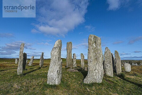 Callanish-Steine aus dem Neolithikum  Isle of Lewis  Äußere Hebriden  Schottland  UK