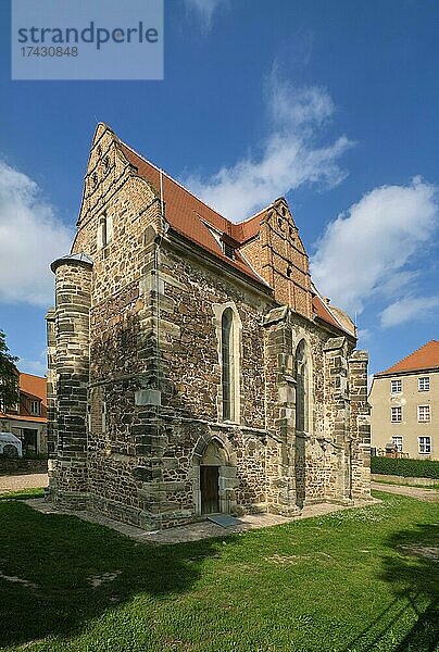 Templerkapelle  erbaut um 1270  einzige noch erhaltene Templerkapelle in Deutschland  OT Mücheln  Wettin  Saalekreis  Sachsen-Anhalt  Deutschland  Europa