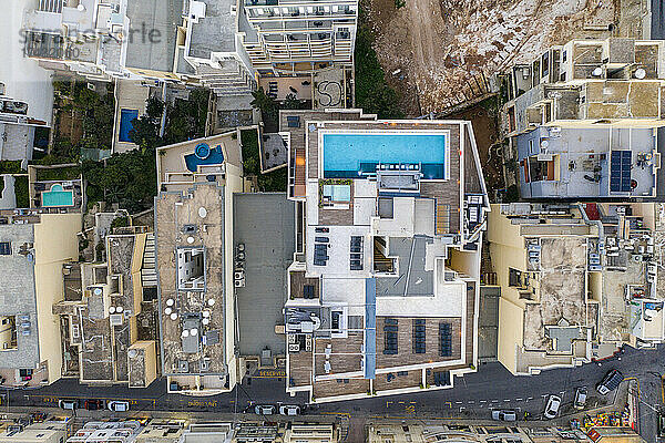 Malta  Mellieha  Luftaufnahme von Mehrfamilienhäusern