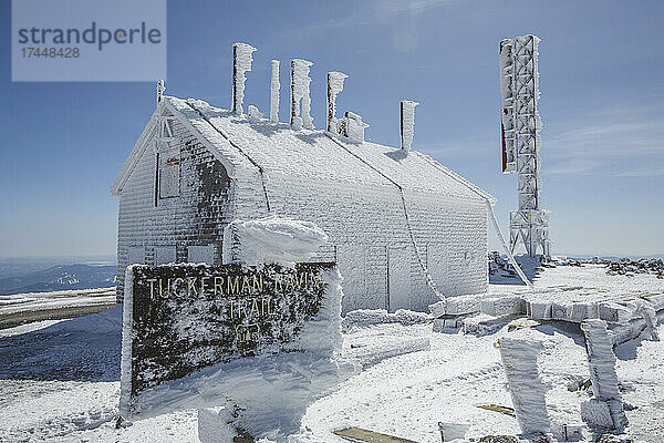 Der Wintergipfel des Mt. Washington  New Hampshire.