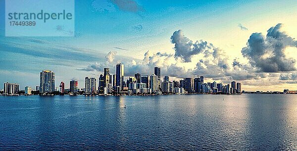 Skyline Miami Florida USA Meer wunderschön