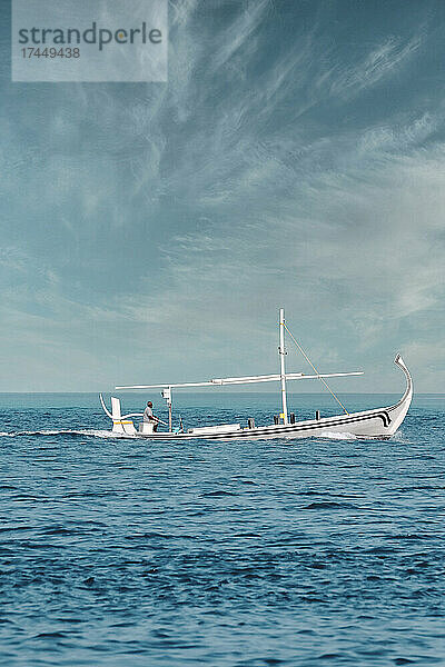 Traditionelles Boot im Indischen Ozean  Malediven