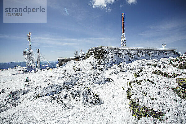 Der Wintergipfel des Mt. Washington  New Hampshire.