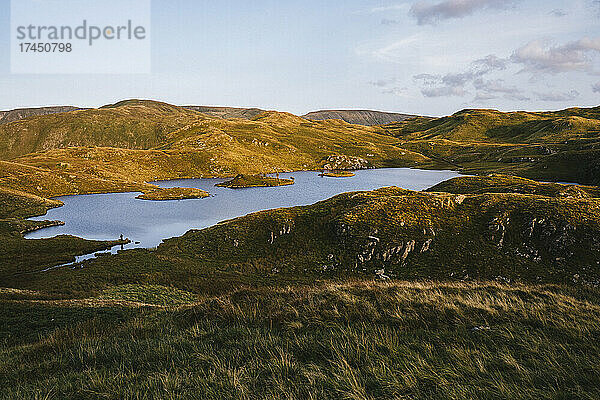 Fliegenfischen im Alpensee  Lakes District  England