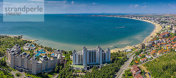 Luftaufnahme zum Badeort Sunny Beach  Bulgarien