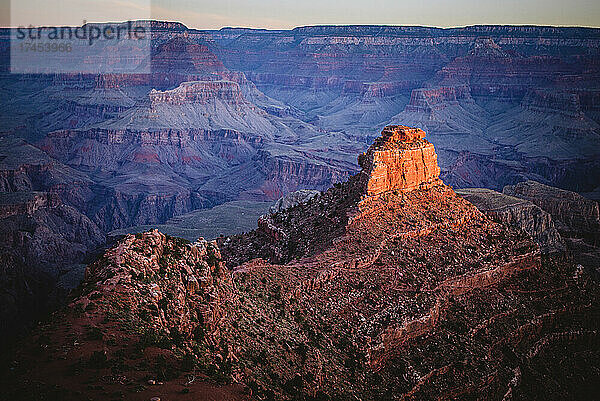 Sonnenaufgang auf dem South Kaibab Trail  Grand Canyon  Arizona.