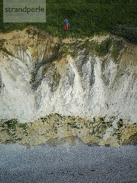 Luftaufnahme des French Cliff auf der anderen Seite des Ärmelkanals