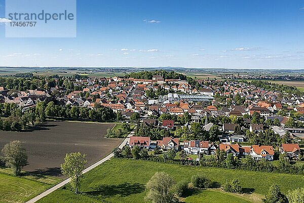 Wallerstein  mit Schloss Wallerstein  Nördlinger Ries  Schwaben  Bayern  Deutschland  Europa