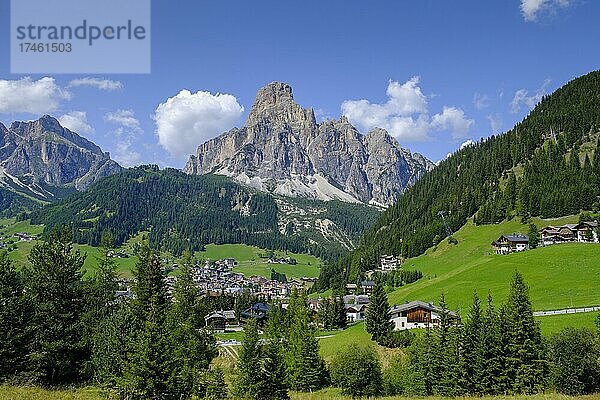 Corvara  hinten Sasslongher  Dolomiten  Gadertal  Südtirol  Trentino-Südtirol  Italien  Europa