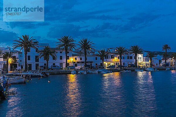 Port de Fornells  Abendstimmung  Fornells  Menorca  Balearen  Spanien  Europa