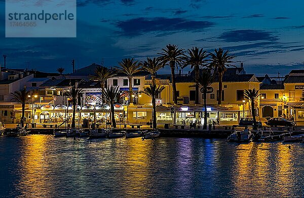 Port de Fornells  Abendstimmung  Fornells  Menorca  Balearen  Spanien  Europa