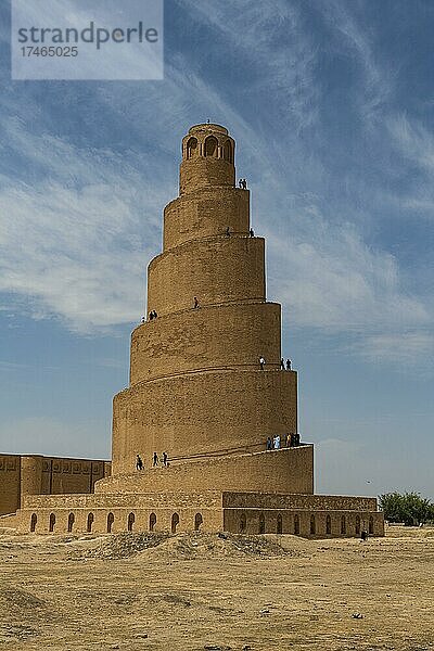 Spiralminarett der Großen Moschee von Samarra  Unesco-Stätte  Samarra  Irak  Asien