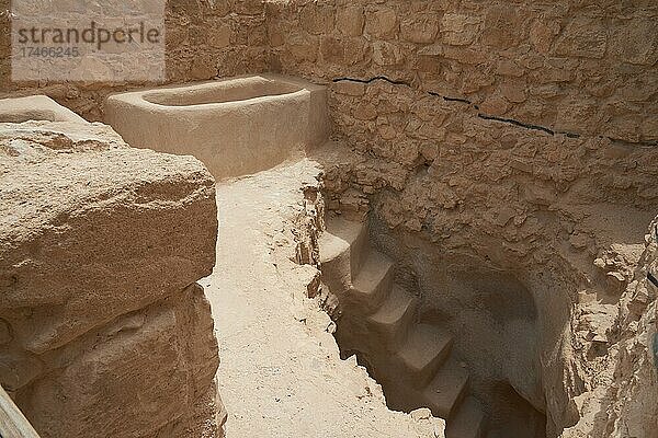 Masada  archäologische Stätte am Rand der Judäischen Wüste  Israel  Asien