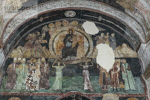 Religiöse Wandmalereien  Orthodoxes Kloster Zica  Zica  Serbien  Europa