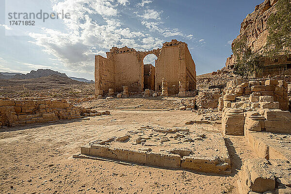 Qasr-al-Bint-Tempel in der Felsenstadt Petra  Jordanien