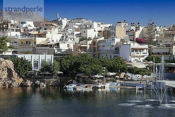 Voulismeni-See in Agios Nikolaos  Kreta  Griechenland  Europa