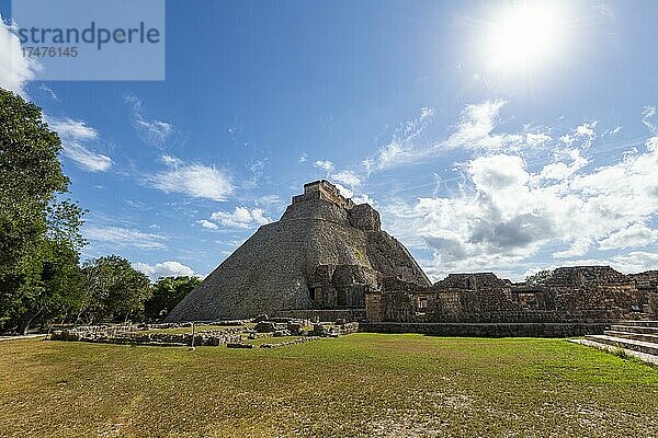 Unesco-Weltkulturerbe  die Maya-Ruinen von Uxmal  Yucatan  Mexiko  Mittelamerika