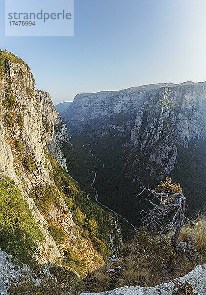 Sonnenaufgang über der Vikos-Schlucht  Vikos-Schlucht  Griechenland  Europa