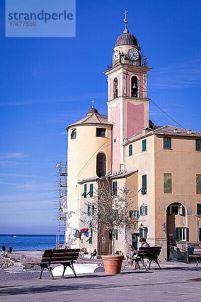 Die Kirche in Camogli  Riviera di Levante  Ligurien  Italien  Europa