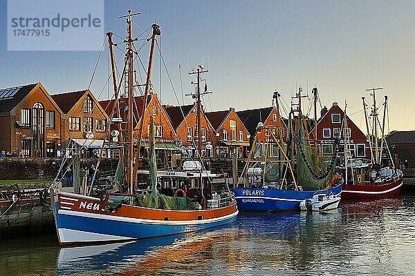 Fischereihafen  Neuharlingersiel  Ostfriesland  Niedersachsen  Deutschland  Europa