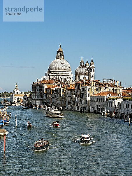 Canal Grande  Canal Grande und Basilica di Santa Maria della Salute  Venedig  Italien  Europa