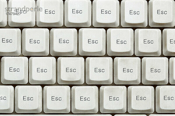 Close up Escape-Tasten auf der Computertastatur