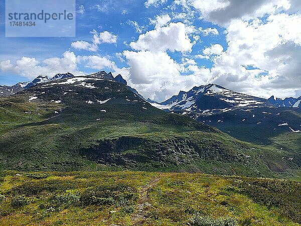 Sognetfjell  Blick zum Jotunheimen Nationalpark  Norwegen  Europa