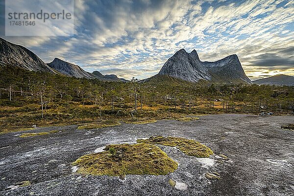 Berg Stortinden  Efjord  Tysfjord  Ofoten  Nordland  Norwegen  Europa