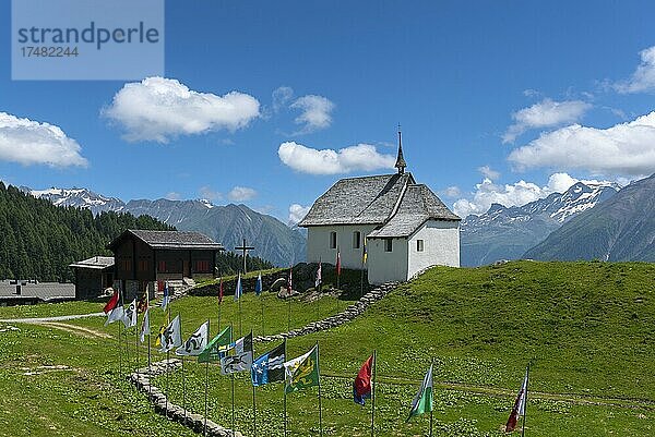 Kapelle Maria zum Schnee  Bettmeralp  Wallis  Schweiz  Europa