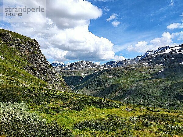 Sognetfjell  Blick zum Jotunheimen Nationalpark  Norwegen  Europa