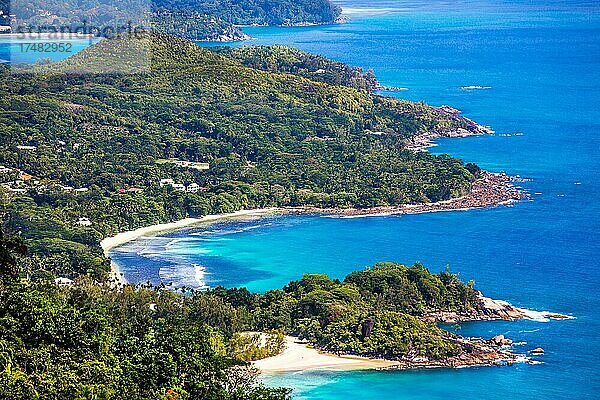 Außergewöhnliche Ausblicke über Mahés Westküste von der Panoramastraße Sans Soucis Road  Mahè  Seychellen  Mahe  Seychellen  Afrika