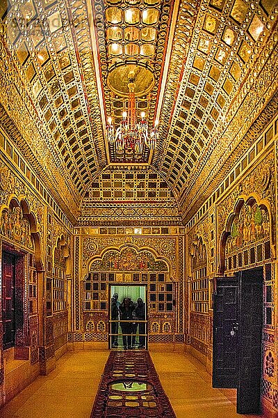 Prächtige Innenräume  majestätisches Fort Meherangarh  Jodpur  Jodpur  Rajasthan  Indien  Asien
