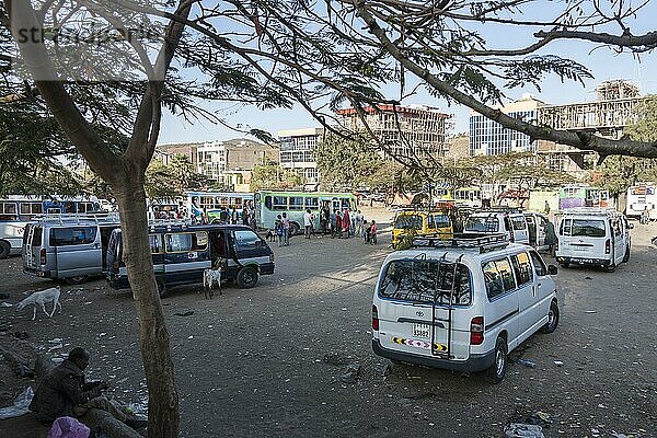 Bus Station  Asebe Teferi  Oromia  Äthiopien  Afrika