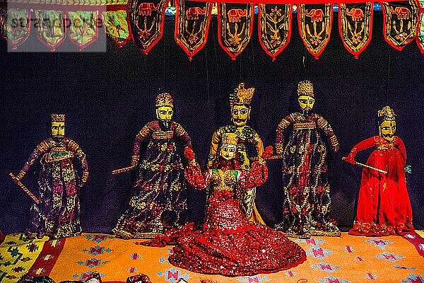 Marionetten-Theater in Rasasthan  Rajasthan  Indien  Asien