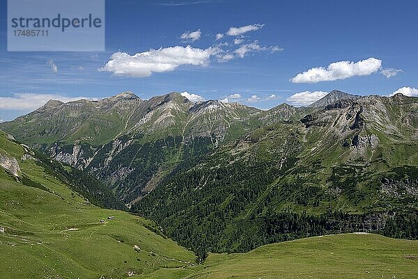 Großglockner Hochalpenstraße  Blick ins Seidlwinkltal  Nationalpark Hohe Tauern  Kärnten  Österreich  Europa