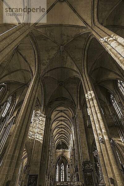 Gewölbe mit Westchor von St. Sebald  14. Jhd.  Nürnberg  Mittelfranken  Bayern  Deutschland  Europa
