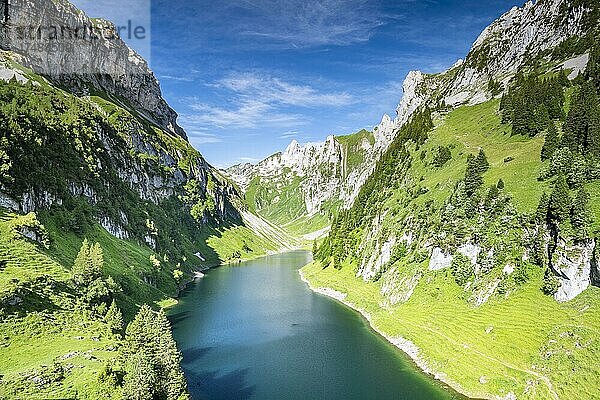 Bergsee Fälensee  Alpstein  Appenzell  Schweiz  Europa