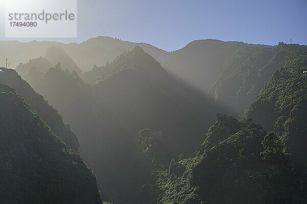 Barranco de San Juan und Barranco de Alén  San Andrés y Sauces  La Palma  Spanien  Europa