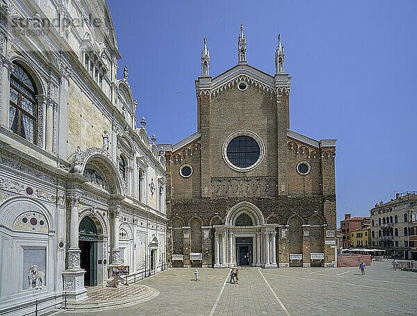 Kirche Santi Giovanni e Paolo und Scuola Grande di San Marco  Castello  Venedig  Provinz Venedig  Italien  Europa