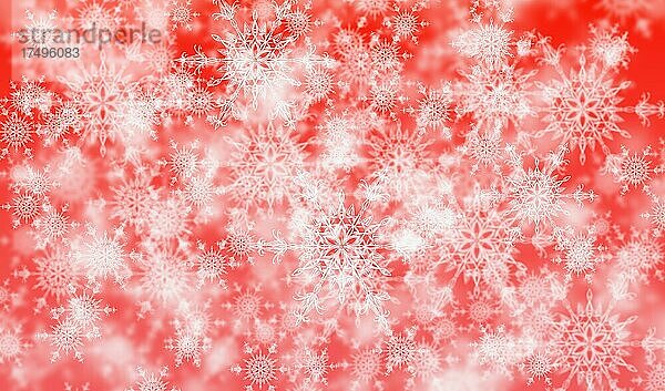Digital gerenderter  weihnachtlicher Schneeflocken Hintergrund