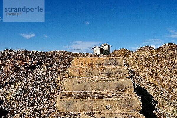 Treppe in Minengelände Mazarron  Murcia  Spanien  Europa