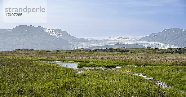 Gletscherzunge Kverkfjöll am Vatnajökull Gletscher  Vatnajökull-Nationalpark  Austurland  Island  Europa