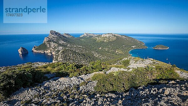 Panoramablick auf Halbinsel Formentor  Mallorca  Spanien  Europa