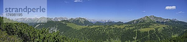 Blick vom Raidling zum Toten Gebirge  Wanderung Hochmölbinghütte  Wörschach  Steiermark  Österreich  Europa