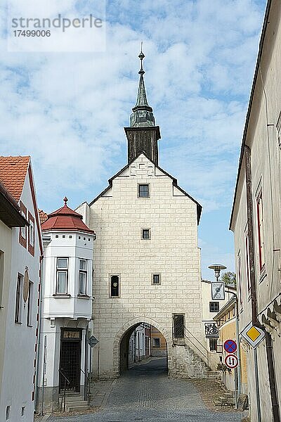 Dacice-Tor  Dacická brána  historische Altstadt  Slavonice  Zlabings  Böhmisch-Mährische Höhe  Ceská Kanada  Tschechien  Europa