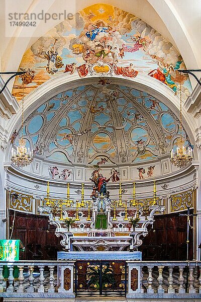 Altarraum von Saint-Marie-Majeure  Altstadt  Ville Haute  Bonifacio  Korsika  Bonifacio  Korsika  Frankreich  Europa