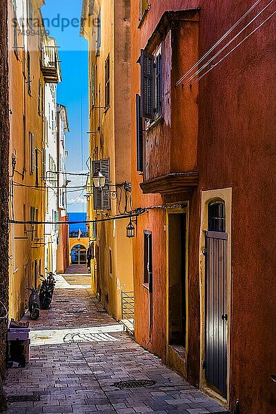 Enge Gassen in der Zitadelle  Terra Vecchia  Bastia  Korsika  Bastia  Korsika  Frankreich  Europa