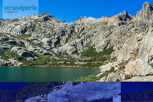 Wanderung zum Bergsee Lac de Melo  Restonica-Tal  Korsika  Corte  Korsika  Frankreich  Europa